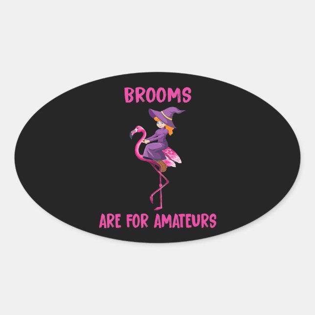 Adesivo Oval Flamingo | Fusível de Halloween Flamingope (Frente)