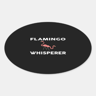 Adesivo Oval Flamingo Whisperer Novelty Flamingos