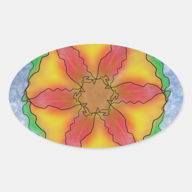 Adesivo Oval Flor Ímpar (Frente)