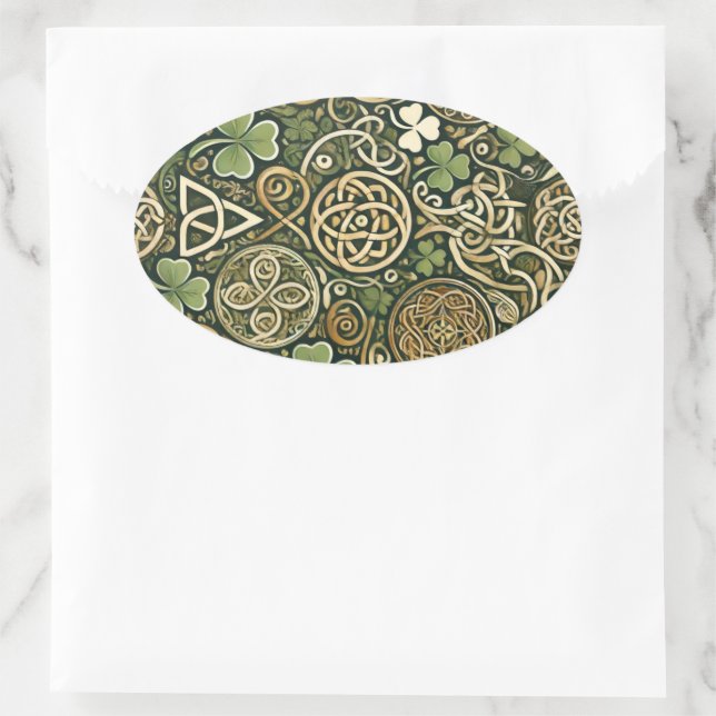Adesivo Oval Floração Celta (Bolsa)