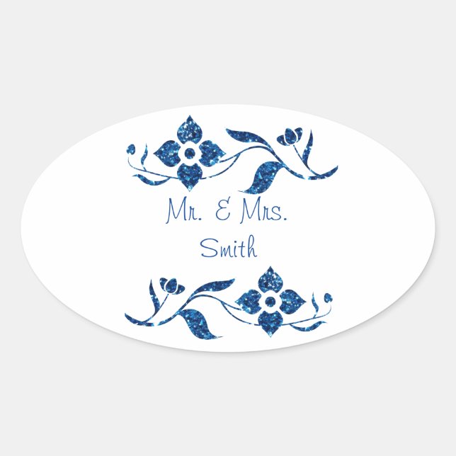 Adesivo Oval Floral (Frente)
