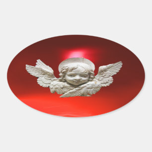 ADESIVO OVAL FLORENTINE RENAISSANCE ANGEL