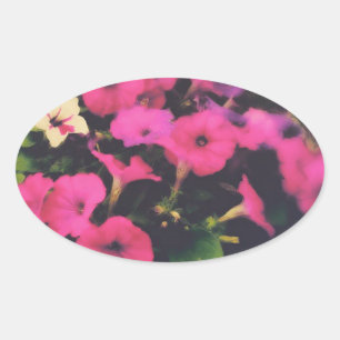Adesivo Oval Flores da Grocery Store