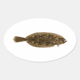 Adesivo Oval Fluke - Flounder Summer