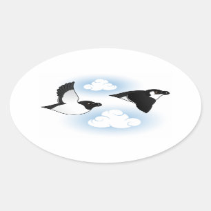 Adesivo Oval Flying Razorbill