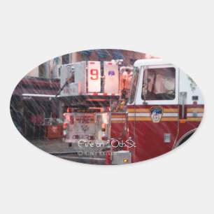 Adesivo Oval Fogo na 10ª RUA