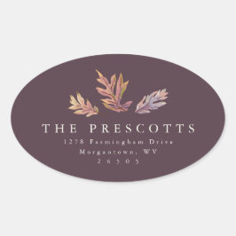 Adesivo Oval Folga o endereço de devolução