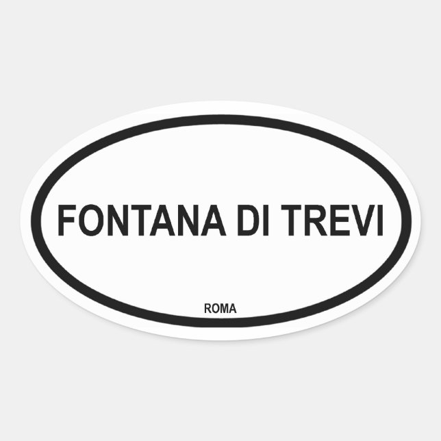 ADESIVO OVAL FONTANA DI TREVI (Frente)