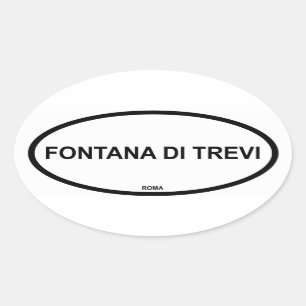 ADESIVO OVAL FONTANA DI TREVI