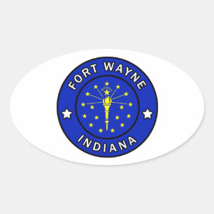 Adesivo Oval Fort Wayne Indiana