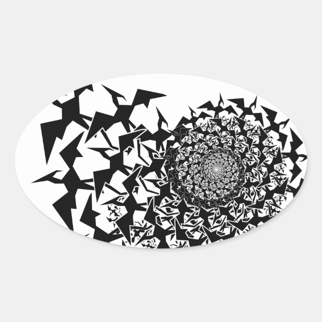 Adesivo Oval Fractyl Pterodactyl (Frente)