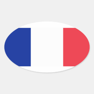 Adesivo Oval França bandeira