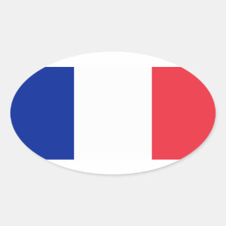 Adesivo Oval França bandeira