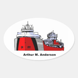 Adesivo Oval Freighter Arthur M. Anderson
