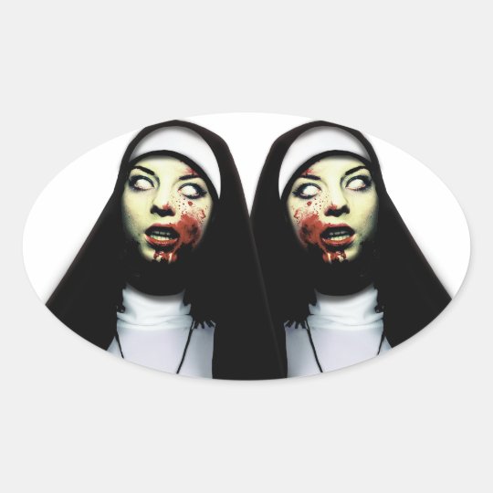 Adesivo Oval Freiras do horror