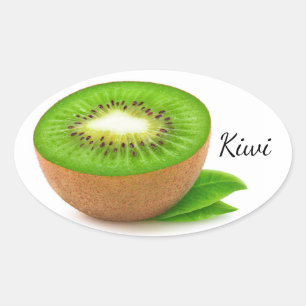 Adesivo Oval Fruta Kiwi