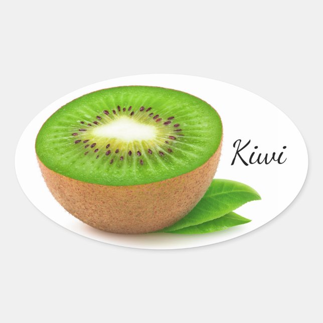 Adesivo Oval Fruta Kiwi (Frente)