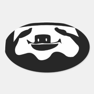 Adesivo Oval Funcione como uma preguiça