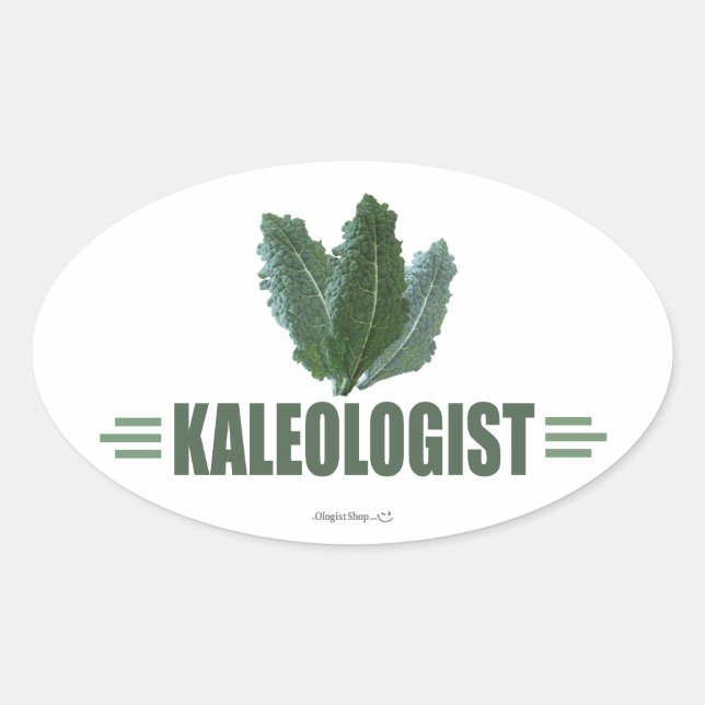 Adesivo Oval Funny Kale (Frente)