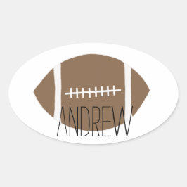 Adesivo Oval Futebol clássico simples