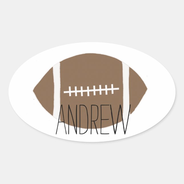 Adesivo Oval Futebol clássico simples (Frente)