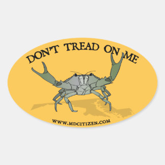 Adesivo Oval Gadsden Crab Oval Sticker