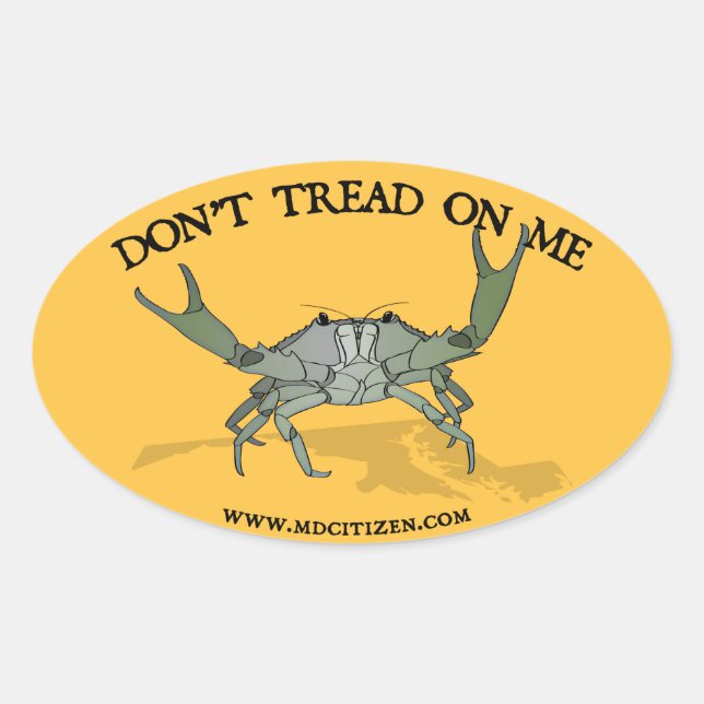 Adesivo Oval Gadsden Crab Oval Sticker (Frente)