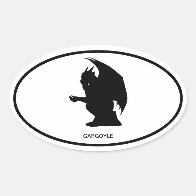 Adesivo Oval Gargoyle Oval Sticker (Frente)