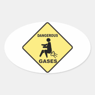 Adesivo Oval Gases Perigosos