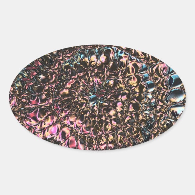 Adesivo Oval Gemstone Spiral (Frente)
