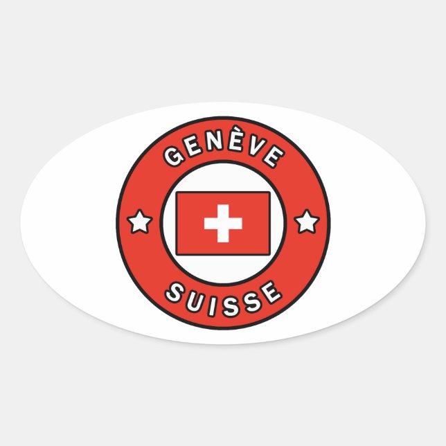 Adesivo Oval Genève Suisse (Frente)