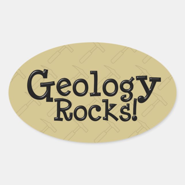 Adesivo Oval Geologia Rocks! (Frente)
