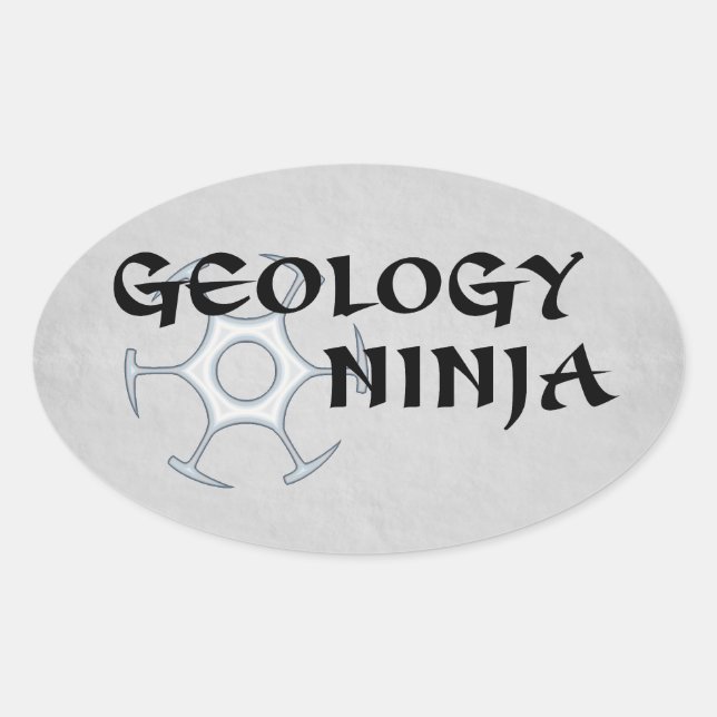 Adesivo Oval Geology Ninja Sticker (Frente)
