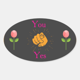 Adesivo Oval  geometric sticker, pink green sticker, modern pat