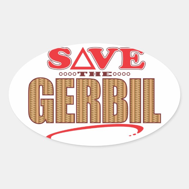 Adesivo Oval Gerbil Save (Frente)