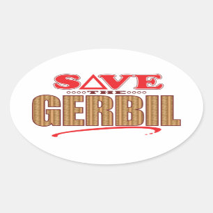 Adesivo Oval Gerbil Save