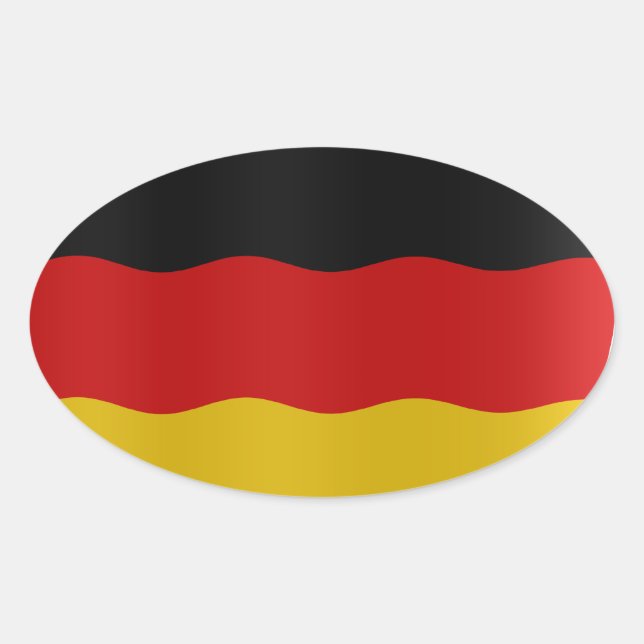 Adesivo Oval German flag (Frente)