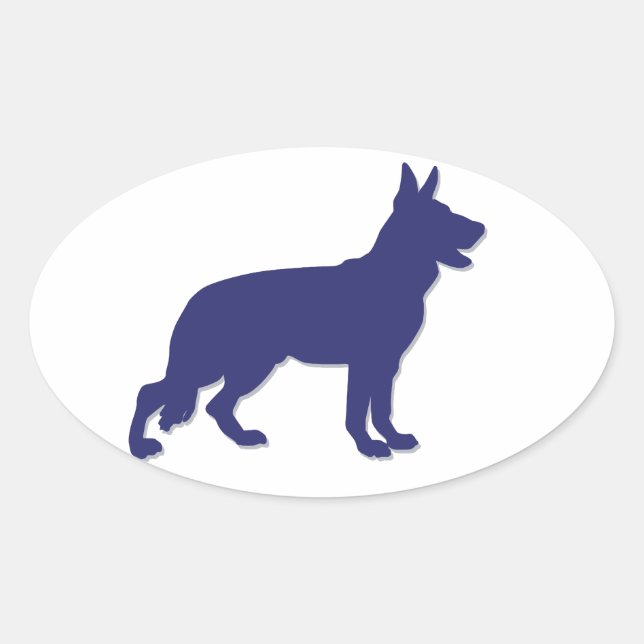 Adesivo Oval German shepherd (Frente)