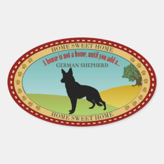 Adesivo Oval German shepherd