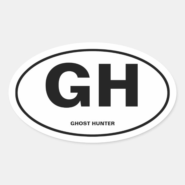 Adesivo Oval Ghost Hunter (Frente)