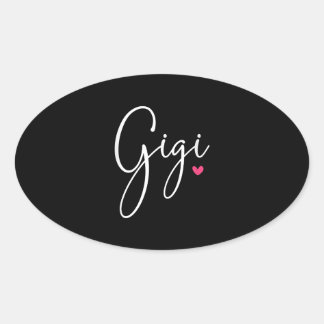 Adesivo Oval Gigi Gift Women Vovó Netos de Natal