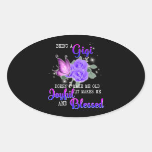 Adesivo Oval Gigi Lover Ser Um Gigi Joyfull E Abençoado