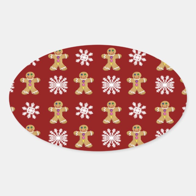 Adesivo Oval Ginger e Neve (Frente)