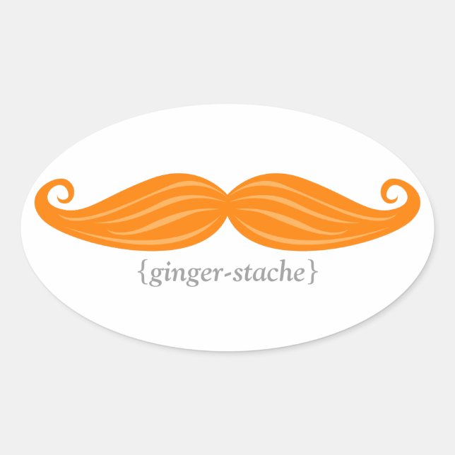 Adesivo Oval Ginger-Stache (Frente)