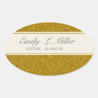 Adesivo Oval Glitter Glamor