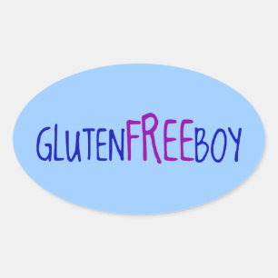 Adesivo Oval Gluten Free Boy