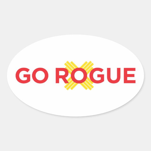 Adesivo Oval Go Rogue Oval Car Sticker (Frente)