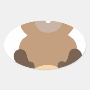 Adesivo Oval Gopher de Natal Santa Claus