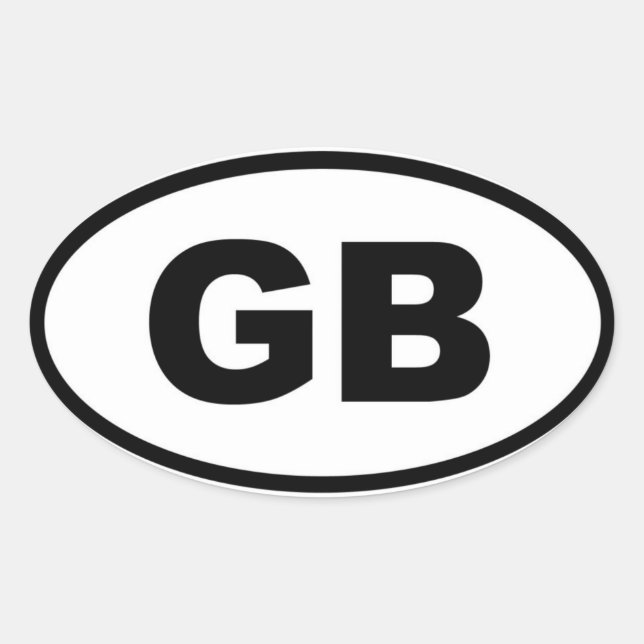 Adesivo Oval Grã-Bretanha excelente - Europeu (Frente)