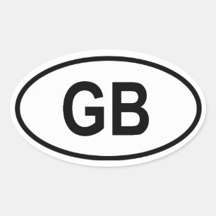 Adesivo Oval Grâ Bretanha "GB "